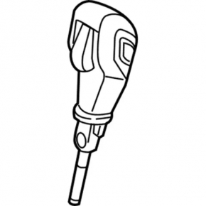 Gear knob with shifter cover Ford Focus mk3 11-14 prerest, Sport, black leather, gray cover, scratches