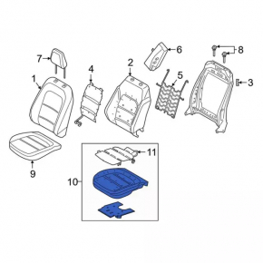 Occupant sensor for Ford Escape MK4 20-25 without airbag