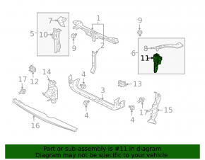 TV bracket, middle left, Mitsubishi Galant 04-12