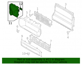 Additional radiator duct for Jaguar F-Pace 21-23 R-Dynamic, 3.0