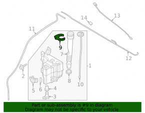 Mazda CX-50 Windshield Washer Reservoir Neck Bracket 23-25