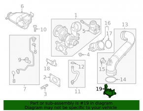 Pipe retainer for turbine VW Jetta 19-21 1.4T