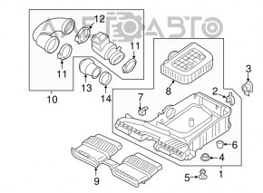 Air duct Audi Q7 16- 3.0T