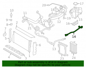 Cooling system hose BMW 4 F32/33/36 14-23 B46