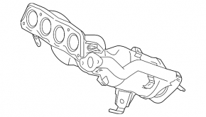Exhaust manifold with catalytic converter for Toyota Rav4 21-22 hybrid