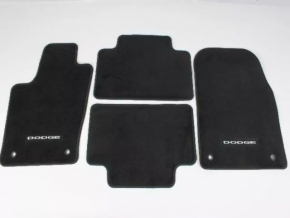 Set of floor mats for Dodge Durango 11-15, cloth, black, for 2 rows