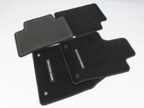Set of floor mats for Dodge Durango 11-15, cloth, black, for 2 rows