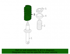 Rear left spring Subaru Outback 10-12 2.5