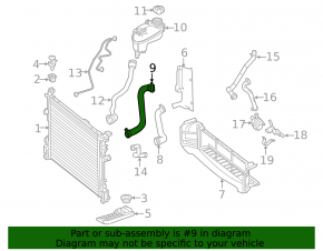Cooling pipe lower Mercedes GLA 14-20