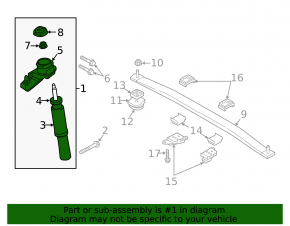 Rear left shock absorber assembly for Volvo XC90 16-26 Code cb03