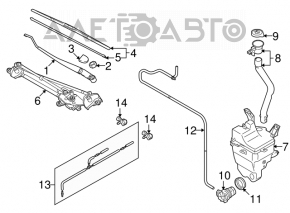 Right washer nozzle for Suzuki Kizashi 10-15