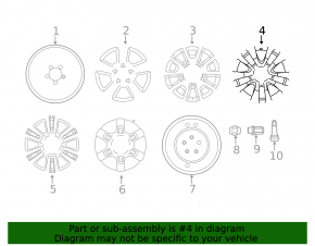 Wheel disk R20 Toyota Sequoia 08-17