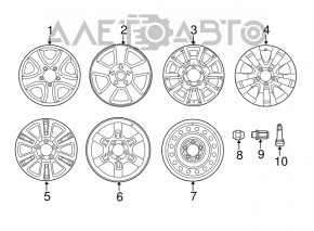 Wheel disk R20 Toyota Sequoia 08-17