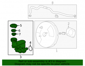 Brake Master Cylinder with Reservoir Honda Accord 13-17