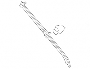 Trunk curtain guide left Audi A6 C7 12-18 black