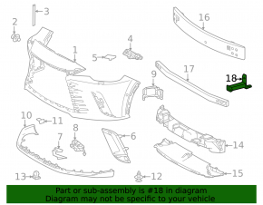 Right front bumper lower reinforcement fang for Lexus RX 23-26 Japan built