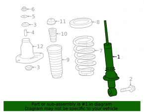 Shock absorber rear left Acura MDX 14-20 AWD