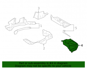 Left rear bumper guard for Toyota Prius 50 19-22 AWD, broken mount