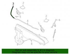 BMW X5 E70 07-13 front headlight washer pipe