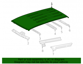 Metal roof for Toyota Highlander 2001-2007