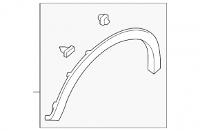 Front right fender arch trim for Nissan Juke 11-17 S, SL, SV