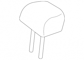 Headrest rear center 2nd row Toyota Highlander 20-25 leather black, Limited, XLE