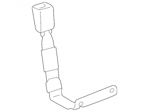 Lexus RX350 RX450h 10-15 2nd row central seat belt latch beige