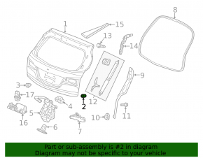 Acura MDX 14-20 Trunk Door Bumper