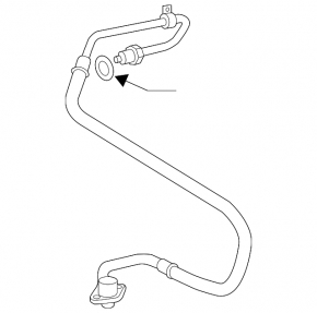 Power steering hose VW Touareg 11-17 feed