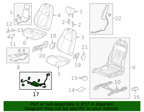 Honda CRV 17-22 passenger seat wiring