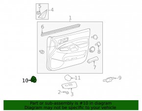 Front left window lift control Toyota Camry v40 black, 1 auto