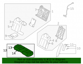 Rear row of seats 2 row Hyundai Sonata 20-22 cloth black with gray