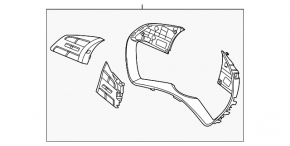 Steering column switches complete with steering wheel cable Hyundai Sonata 20-23 for heating and rain sensor