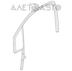Door glass triangle with seal front left Buick Encore 13-19