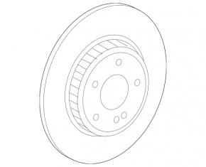 Rear left brake disc Mercedes W213 E 300/350 17-23 300/22mm