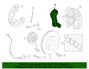 Front left brake caliper bracket for Mercedes X167 GLS 450 20-26