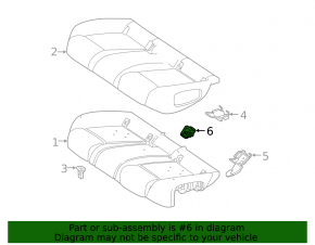 Mercedes A-Class V177 19-22 Isofix rear seat tie-down pad, black