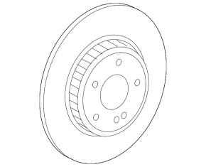 Rear left brake disc Mercedes C-class 43 AMG W206 23-26 320/24mm, AWD