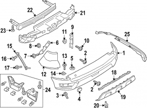 Rear bumper mount right Ford Ecosport 18-22
