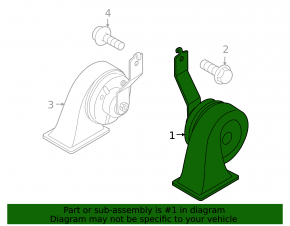 Right high-pitched horn on a Mazda CX-7 06-08