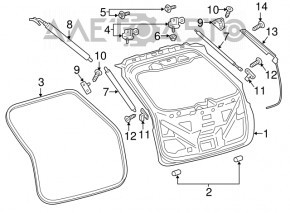 Left tailgate tilt sensor for Ford Edge 15-24