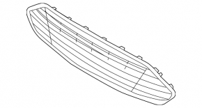 Ford C-max MK2 2017-2018 USA front bumper upper grille, restyling, chrome, non-factory holes, broken mount, sand