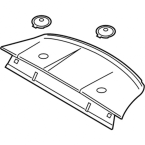 Rear shelf Ford Mustang mk6 15 - black, folded