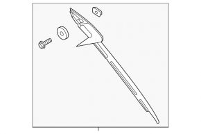 Left rear window molding for Lincoln Corsair 20-26