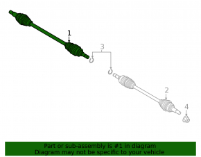 Drive axle rear right Mazda CX-30 20- AWD