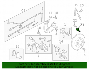 ABS sensor rear left VW Jetta 11-18 USA