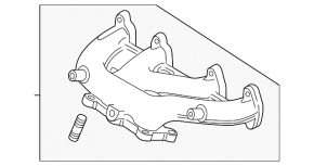 Exhaust manifold for VW Jetta 11-15 USA 2.0, rusty