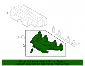 Exhaust manifold for VW Jetta 11-15 USA 2.0, rusty