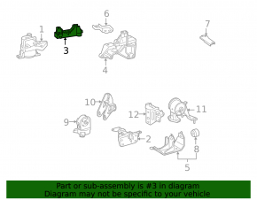 Engine mount right Lexus NX200t NX300 15-21