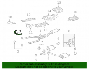 Muffler bracket central Lexus GS450h 06-07